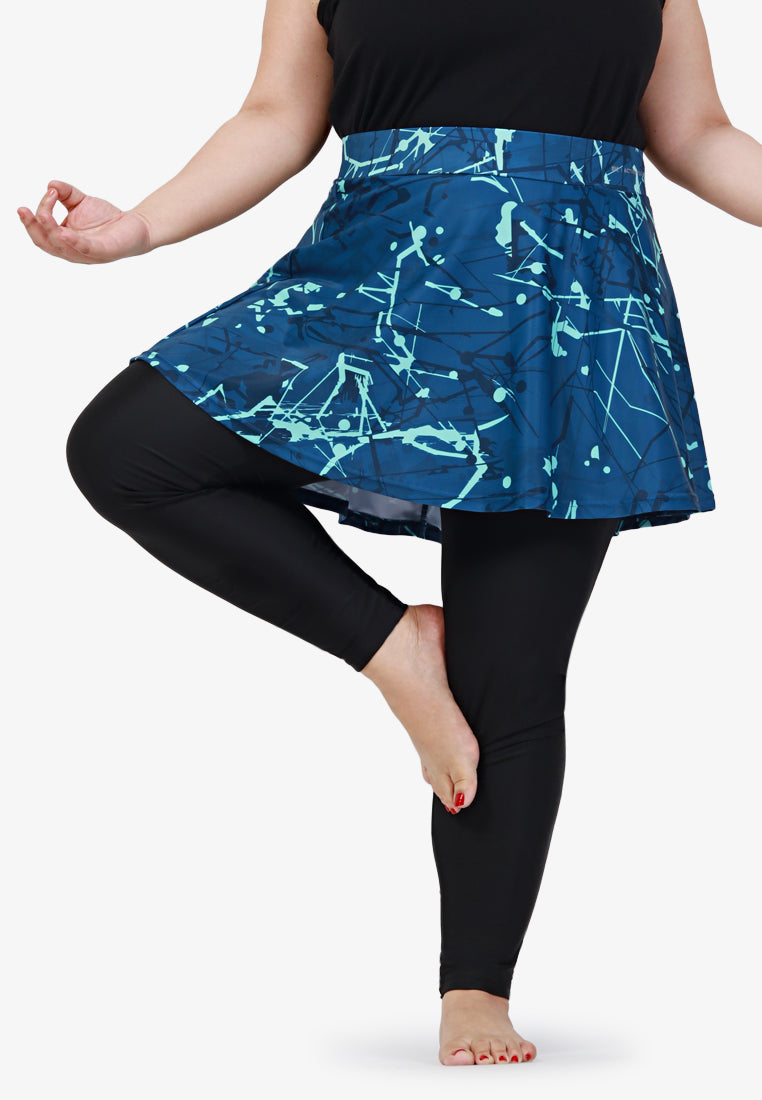 Float Active Zumba Extender Skirt - Blue Splatter
