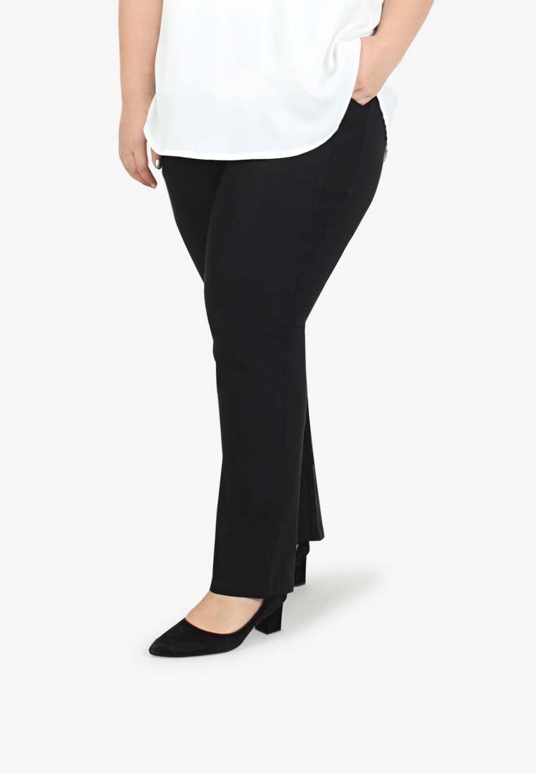 Gracie FLEXI Tall Version Straight Cut Pants - Black