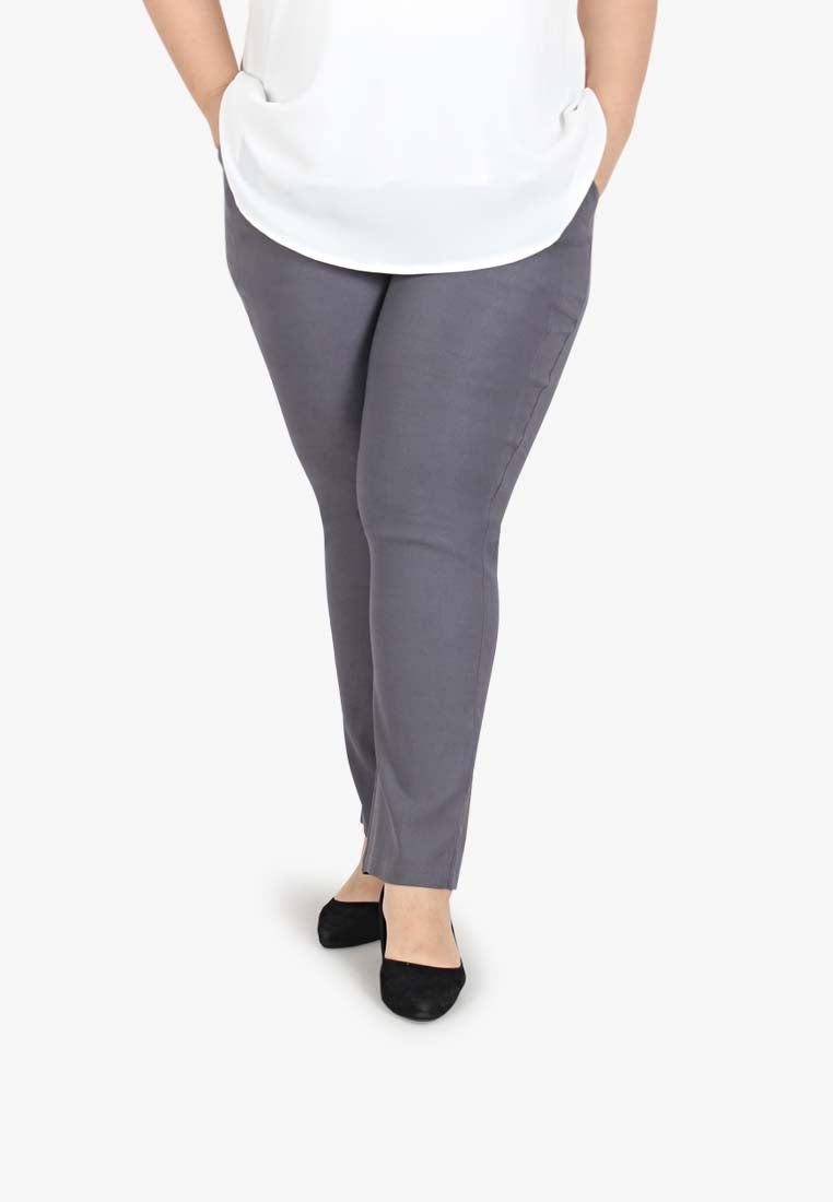 Gracie FLEXI Tall Version Straight Cut Pants - Grey