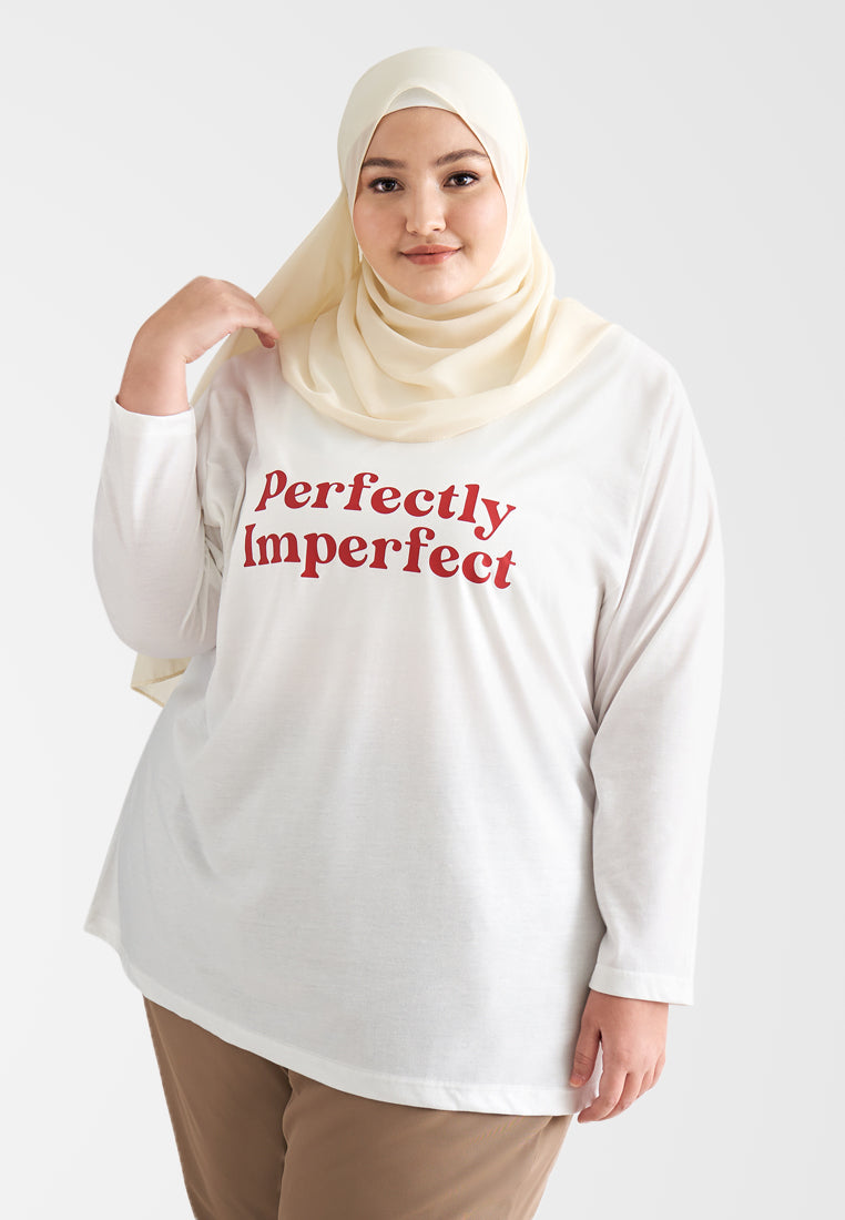 Perfectly Imperfect Women's Day 2022 Single Jersey Graphic Tee - White