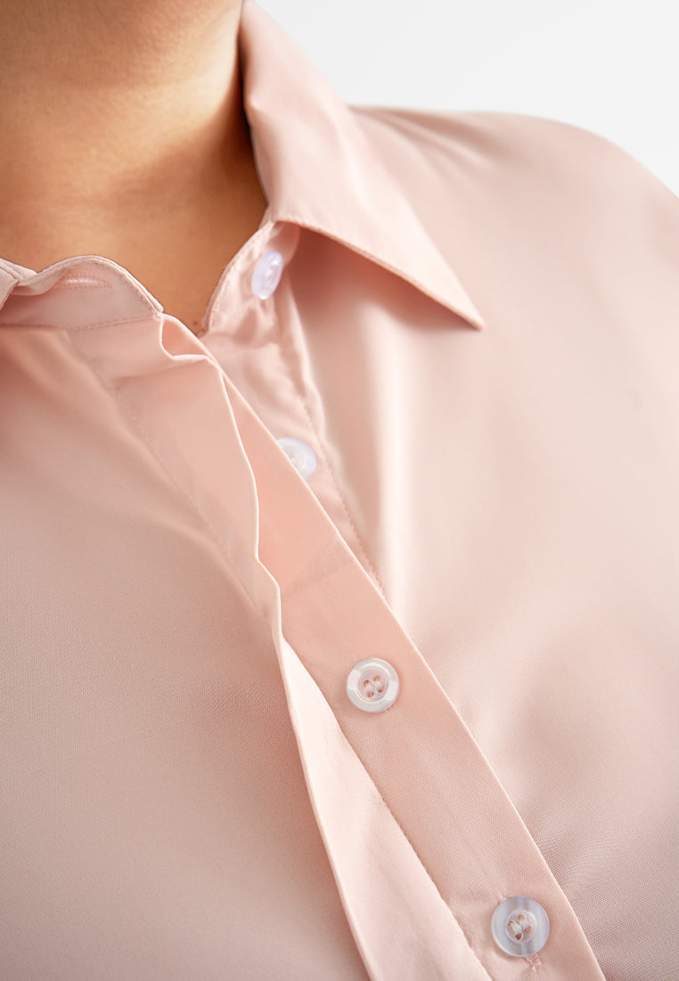 Alice Classic Long Sleeve Work Shirt - Light Pink