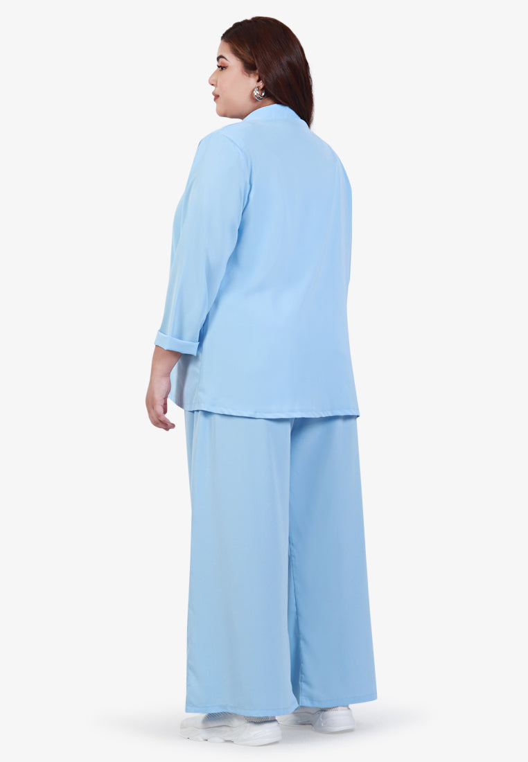 Byeol Korean Inspired Lightweight Soft Blazer - Sky Blue