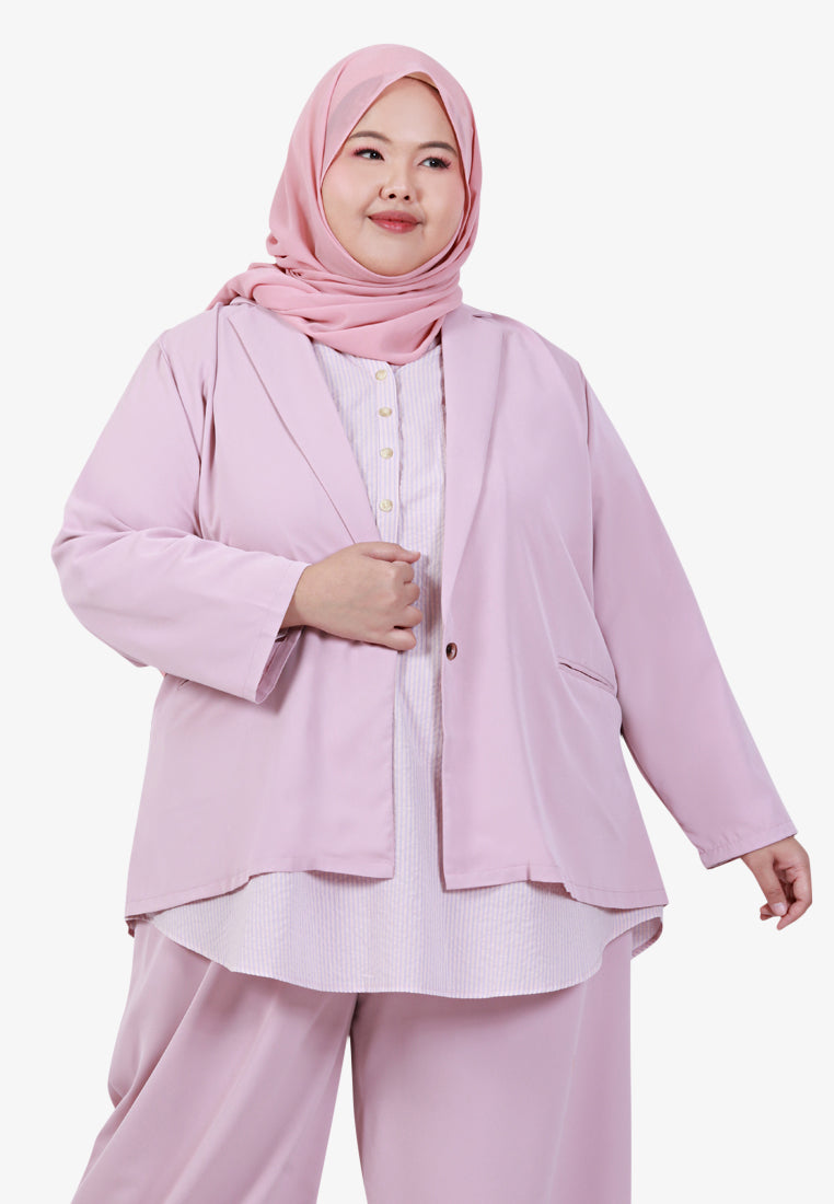 Byeol Korean Inspired Lightweight Soft Blazer - Baby Pink