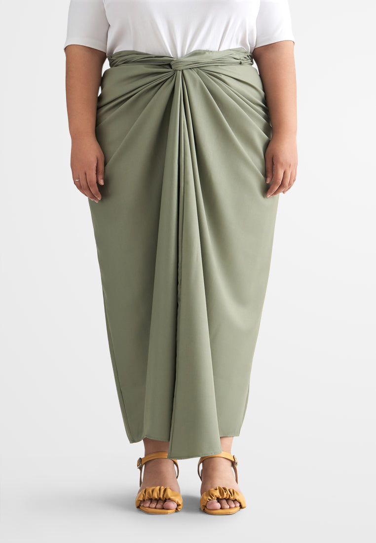 Cik Semi-Instant Minimalist Pario Skirt - Wasabi Green
