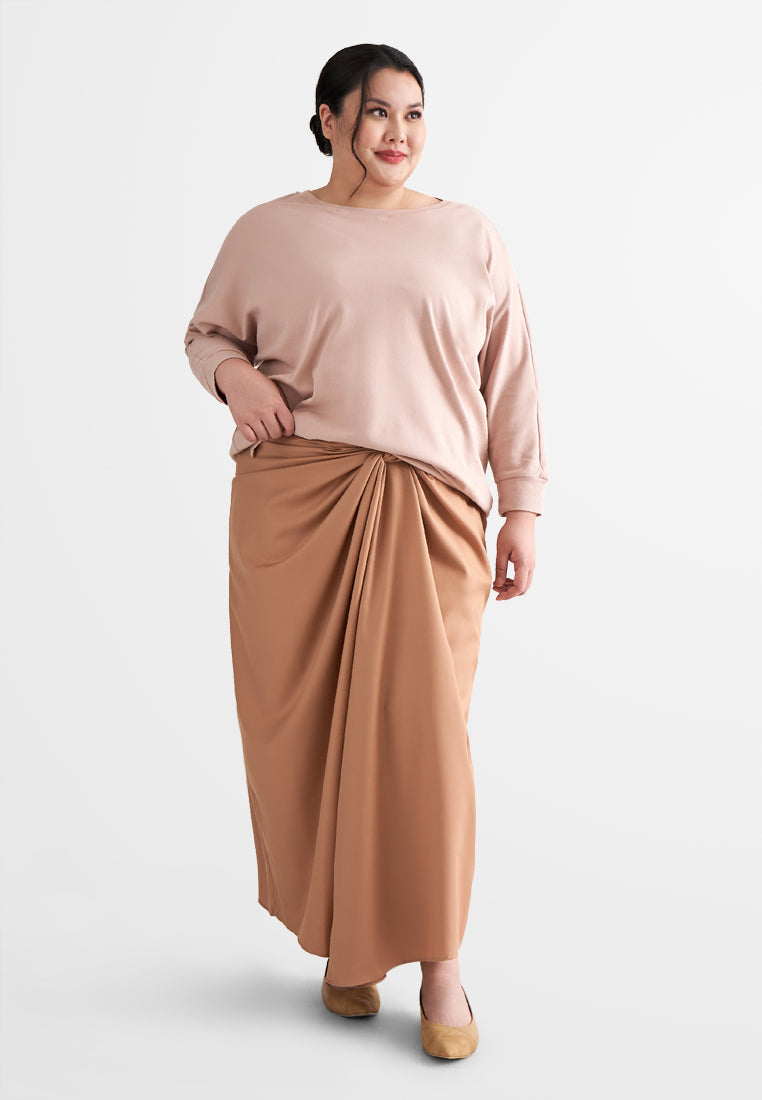 Cik Semi-Instant Minimalist Pario Skirt - Coco Brown