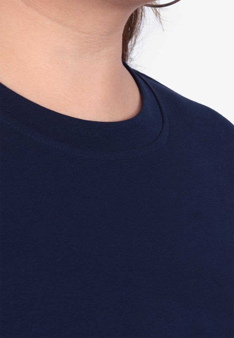 Cleo Premium Cotton Short Sleeve Tshirt - Dark Blue