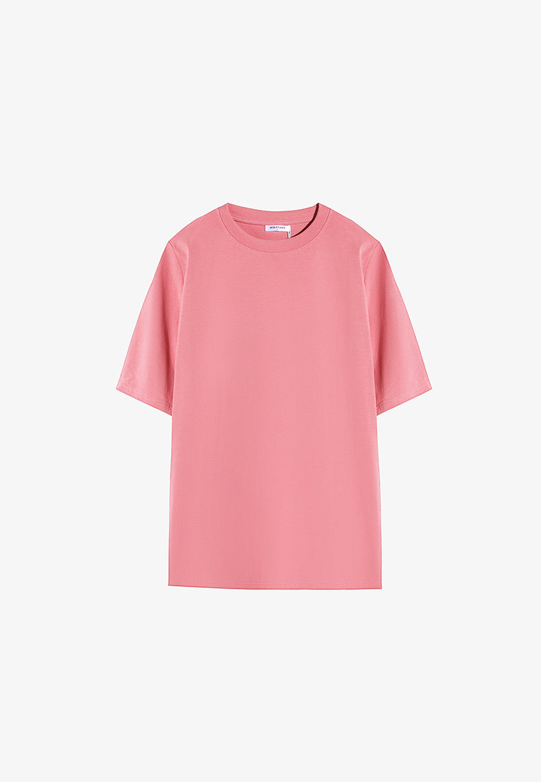 Cleo Premium Cotton Short Sleeve Tshirt - Coral Pink
