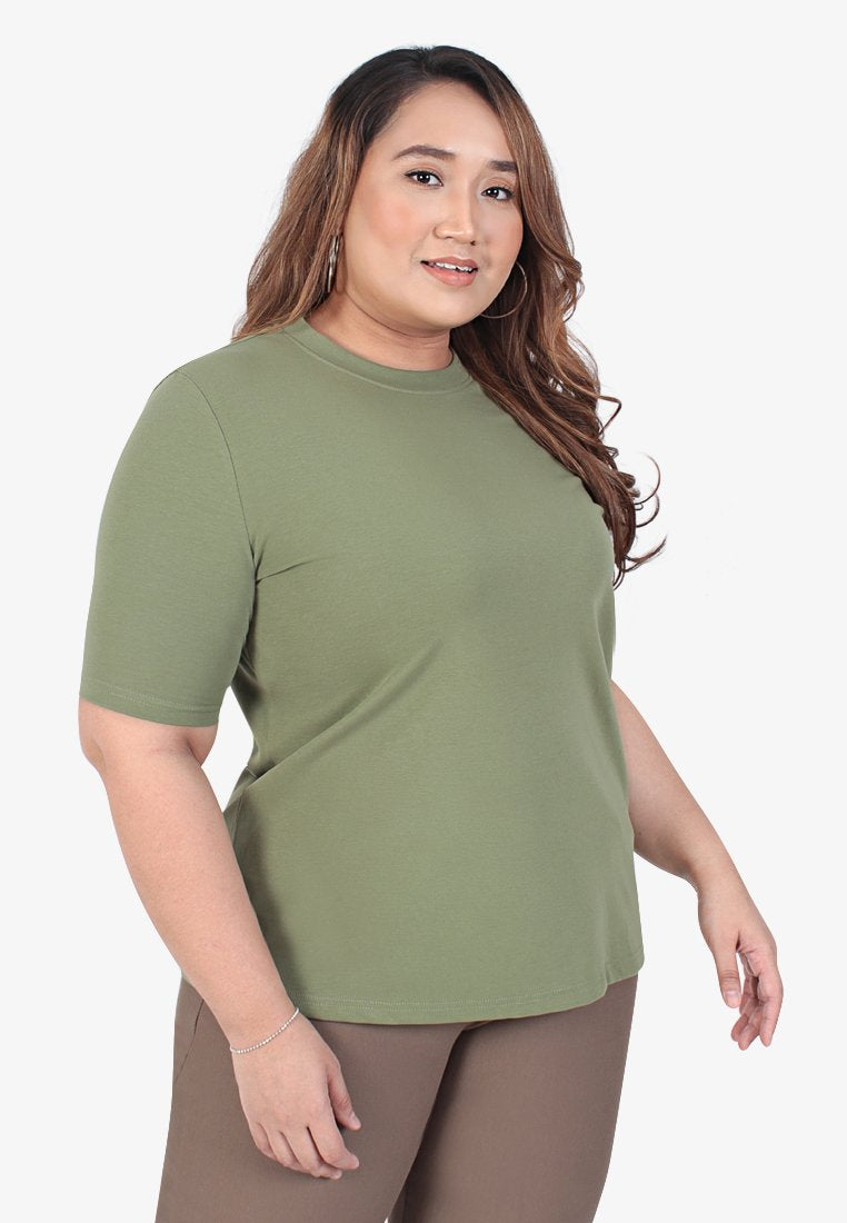 Cleo CLASSIC FINE Short Sleeve Tshirt - Kaya Green