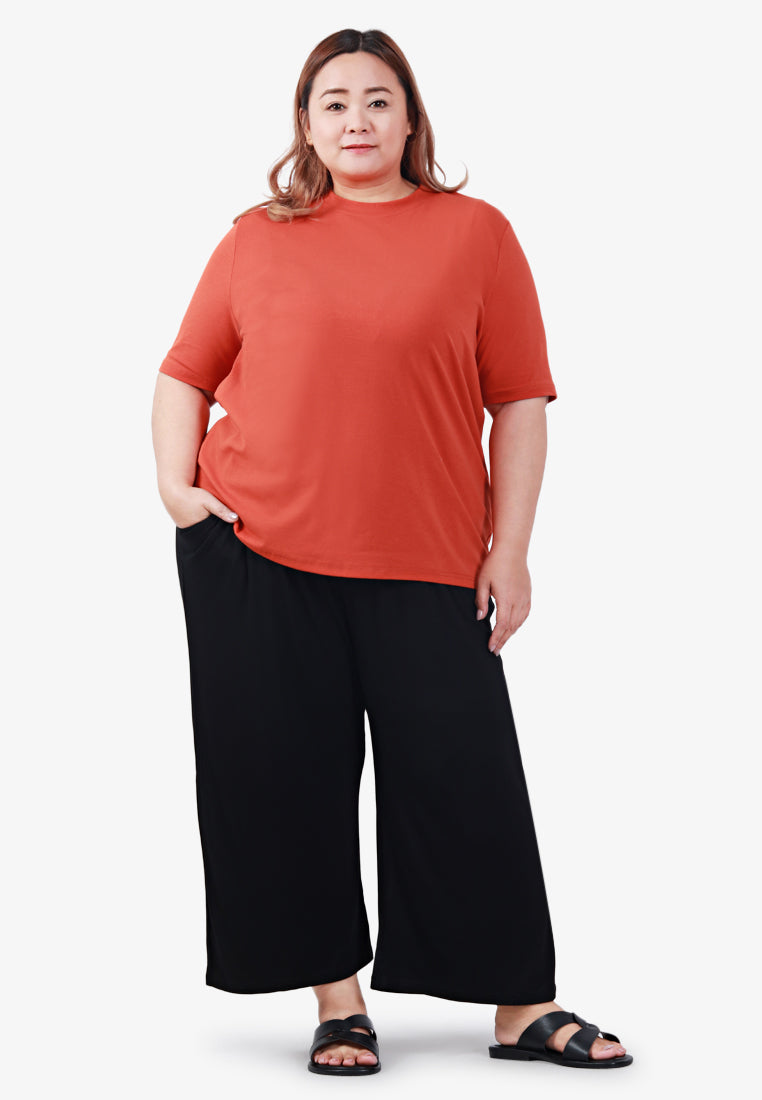 Cleo Premium Cotton Short Sleeve Tshirt - Orange