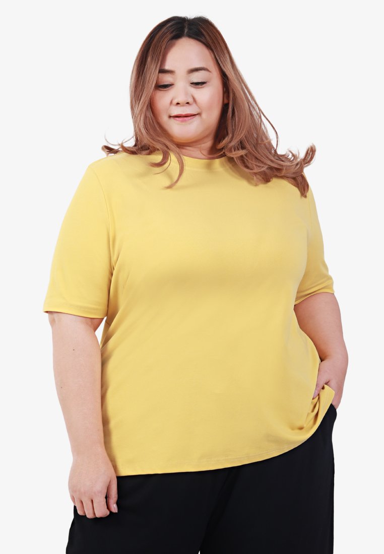 Cleo Premium Cotton Short Sleeve Tshirt - Yellow