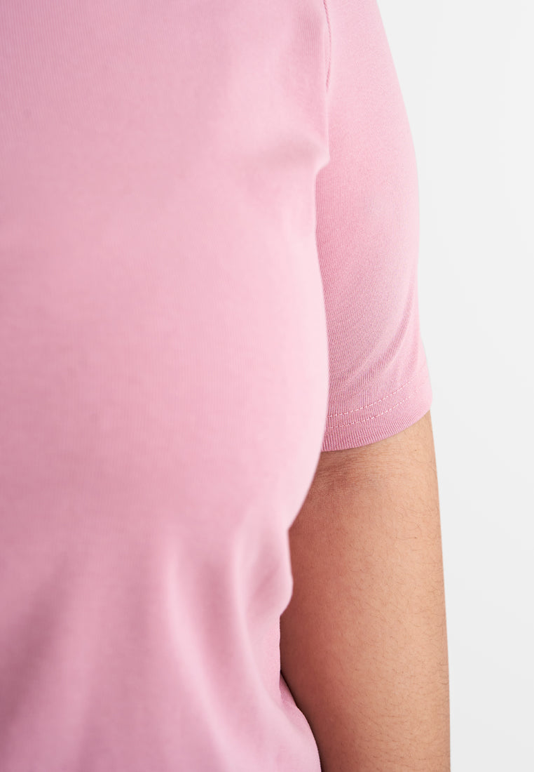 Cleo Premium Cotton Short Sleeve Tshirt - Light Rose Pink