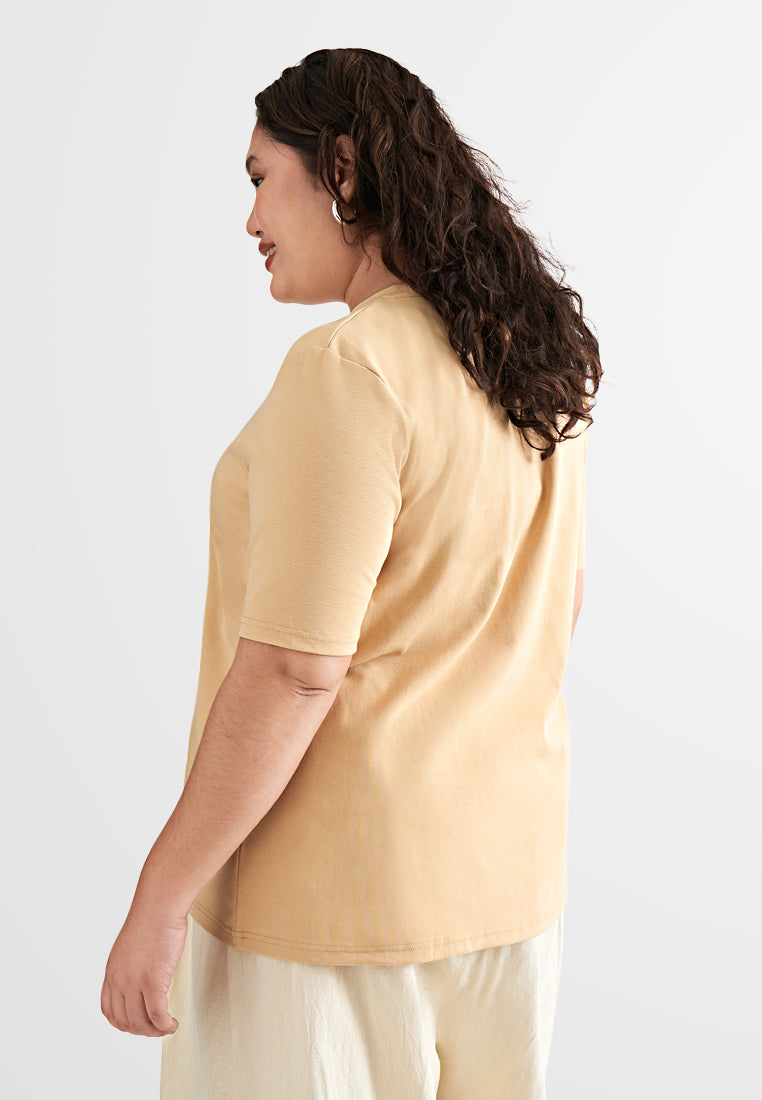 Cleo CLASSIC FINE Short Sleeve Tshirt  - Soft Yellow
