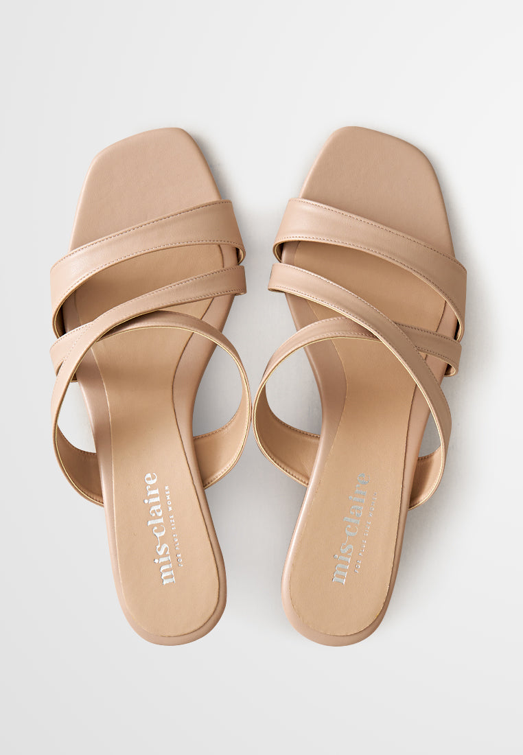 Connor Criss Cross Strappy Sandals - Nude