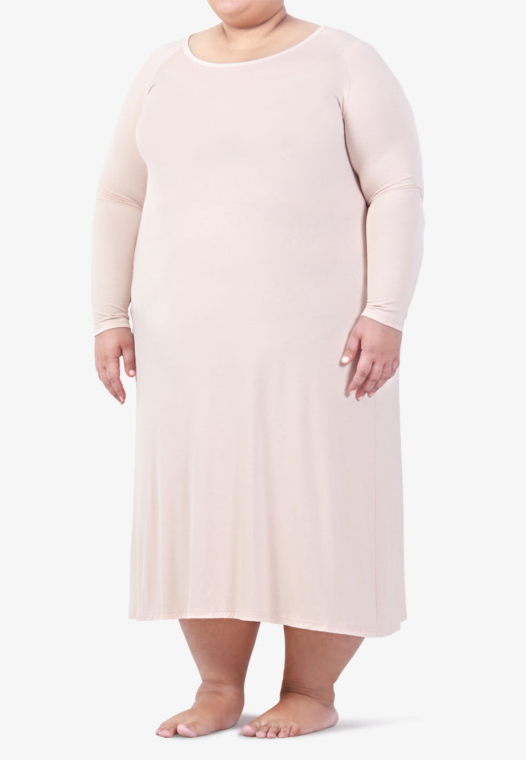 Delicate INVISIBLE Lightweight Inner Long Sleeve Dress - Nude