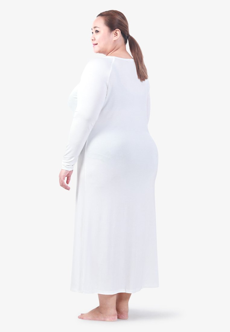 Delicate INVISIBLE Lightweight Inner Long Sleeve Dress - White