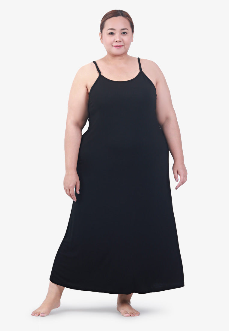 Ethereal INVISIBLE Lightweight Inner Camisole Dress - Black