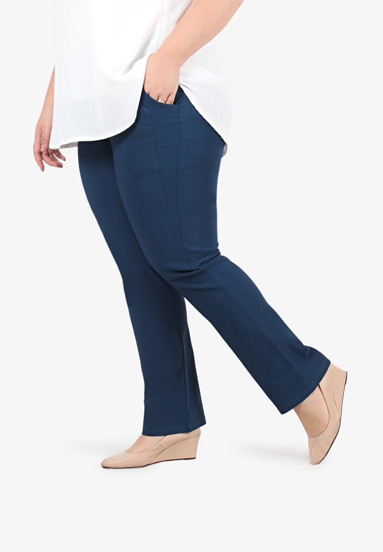 Gracie FLEXI Tall Version Straight Cut Pants - Blue