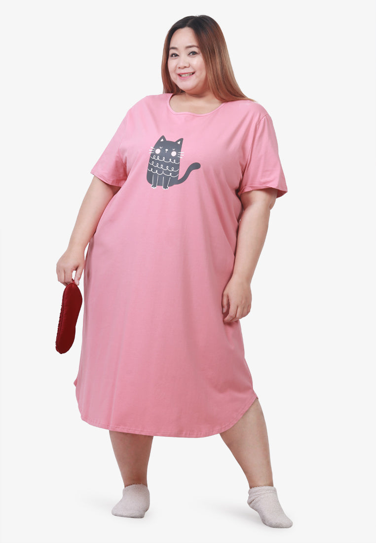 Greycat Cotton Jersey Sleep Dress - Pink