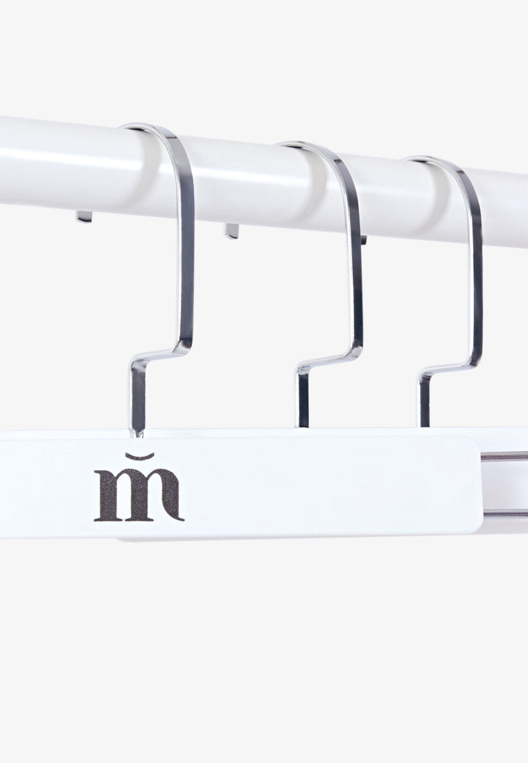 Happea Plus Size Clip Hangers For Bottoms (5 pcs) - White