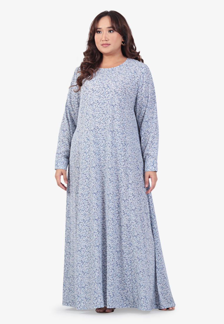 Jelena Raya4All Printed Jubah Dress - Blue