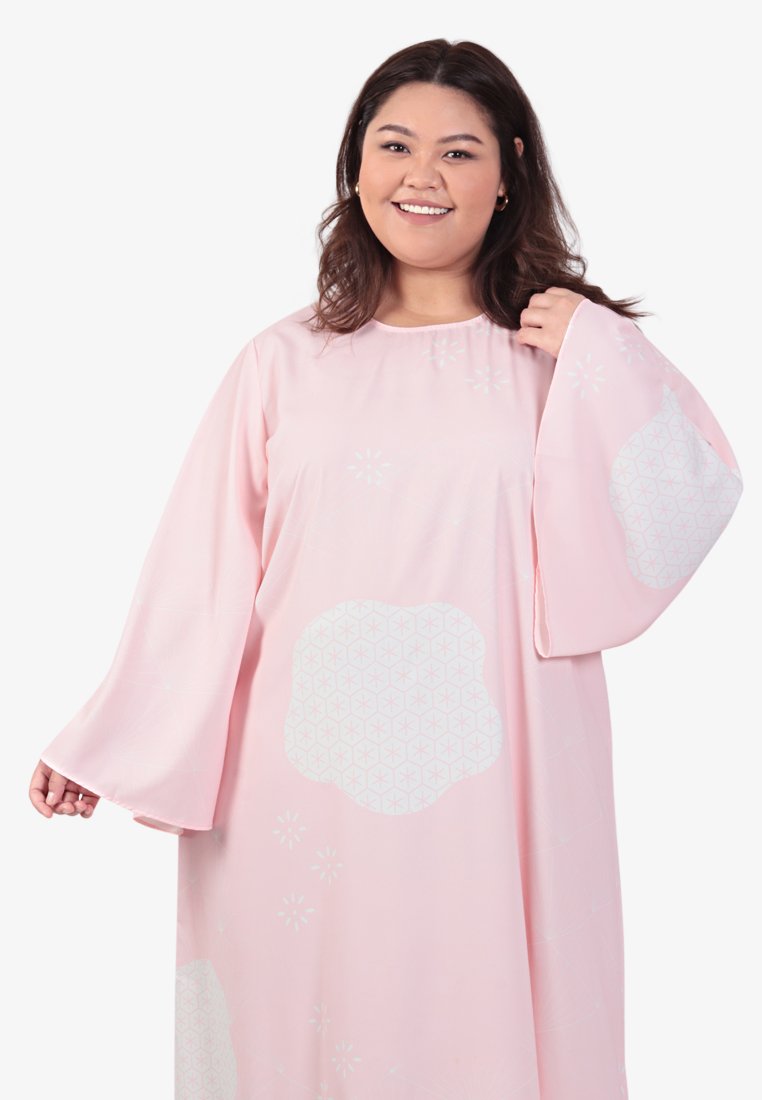 Jouhana Raya Japanese Inspired Kaftan Dress - Pink