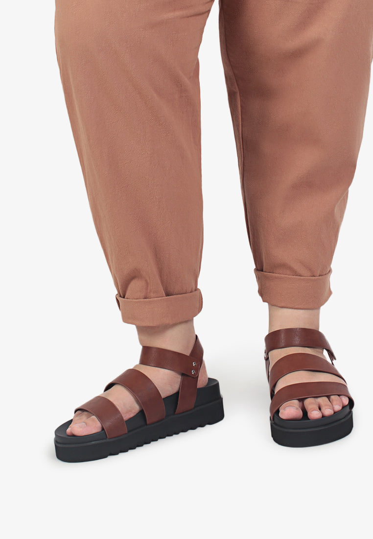 Journey Extra Chunky Sandals - Brown