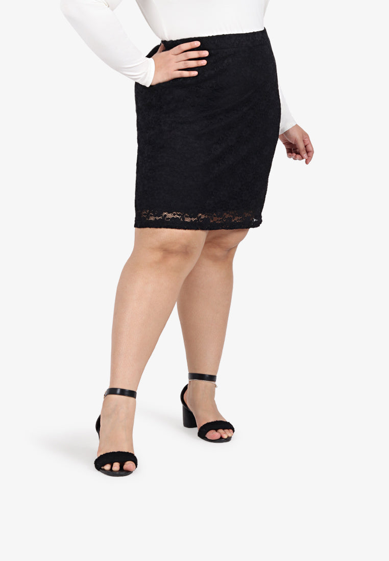 Lamara Lace Mini Skirt - Black