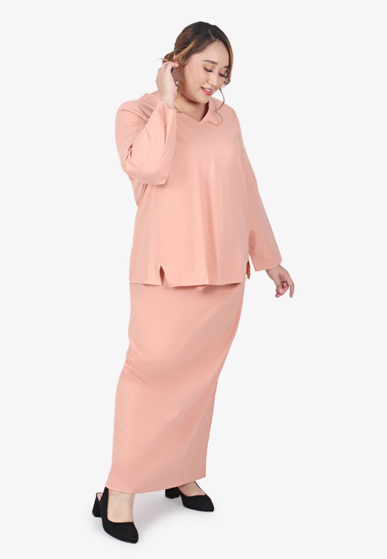 Layang Pokoks Collection Linen Tunic Blouse - Peach