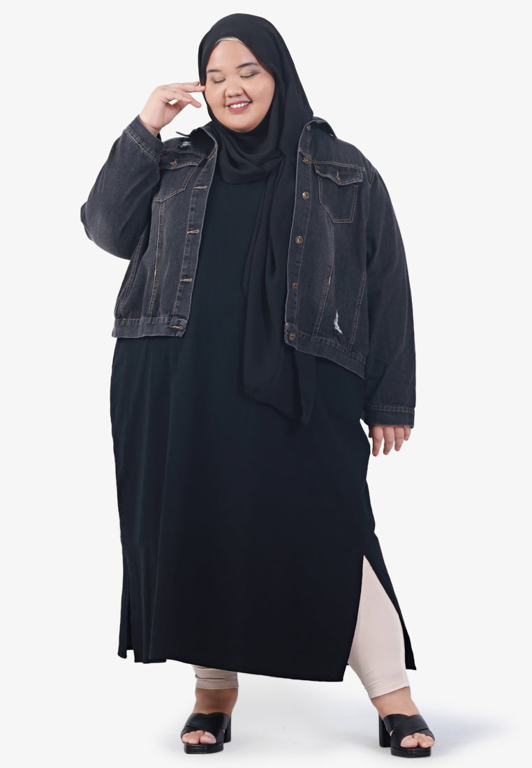 Lazing Zen 2021 Linen Sleeveless Dress - Black