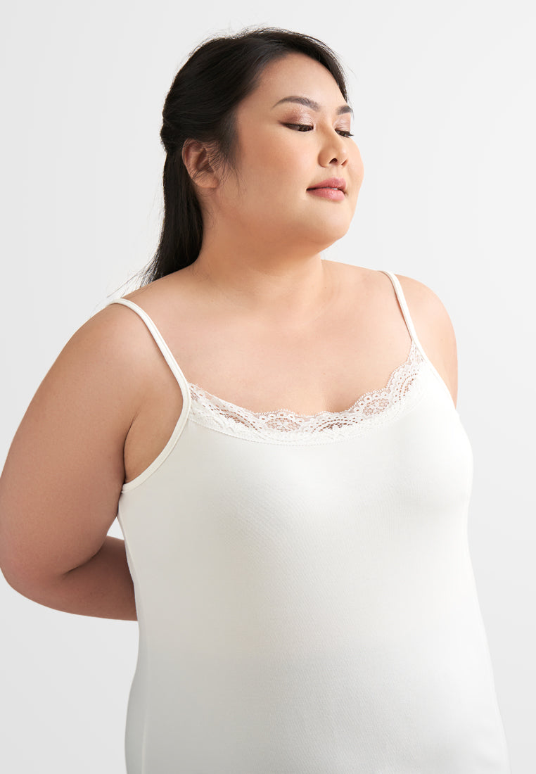 Leena OUTSTANDINGLY SOFT Lace Camisole - White