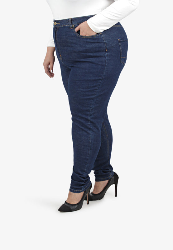 Mamacita High Waist Skinny Jeans - Dark Blue