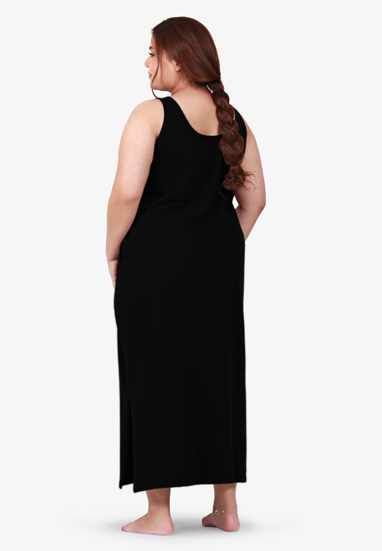 Marie Sleeveless Maxi Dress - Black