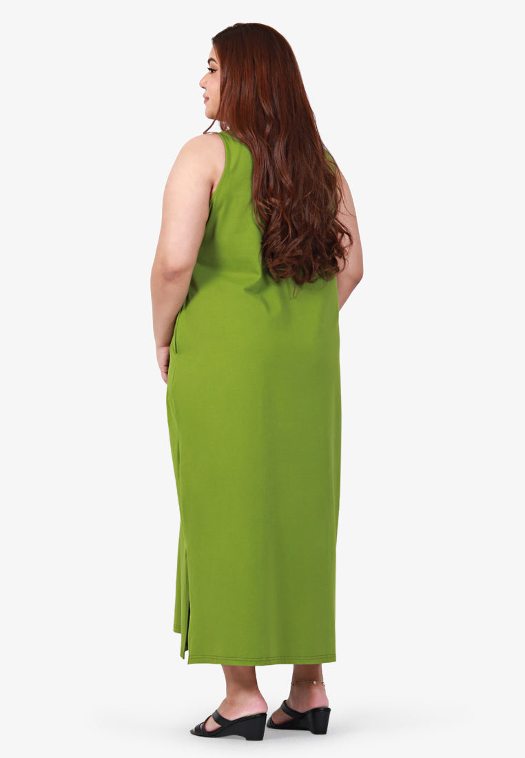Marie Sleeveless Maxi Dress - Green