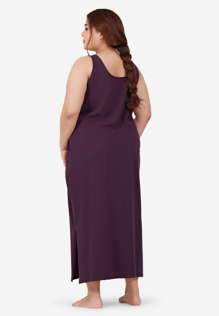 Marie Sleeveless Maxi Dress - Purple