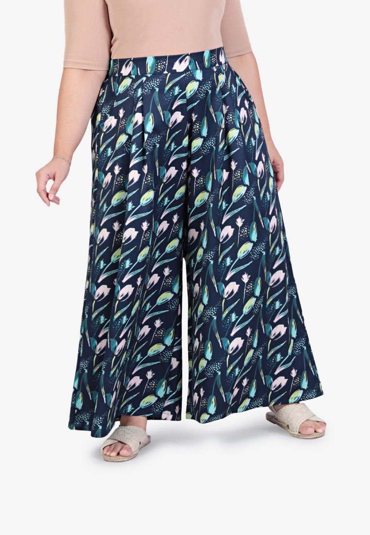 Meadow CNY Tulip Collection Wide Leg Pants - Blue
