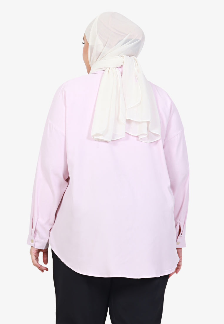 Mica Minimalist Work Button Shirt - Light Pink
