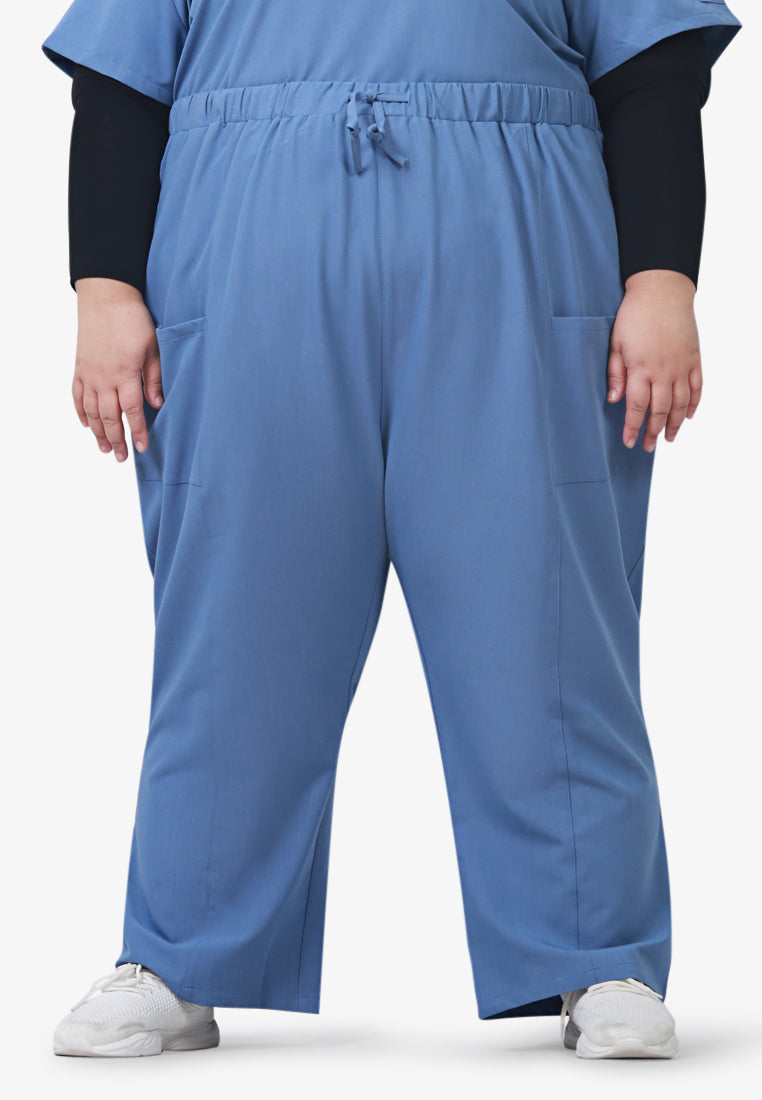 Parsons Plus Size Scrubs Long Pants - Blue
