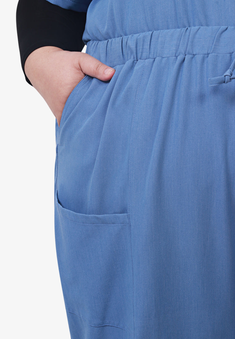 Parsons Plus Size Scrubs Long Pants - Blue