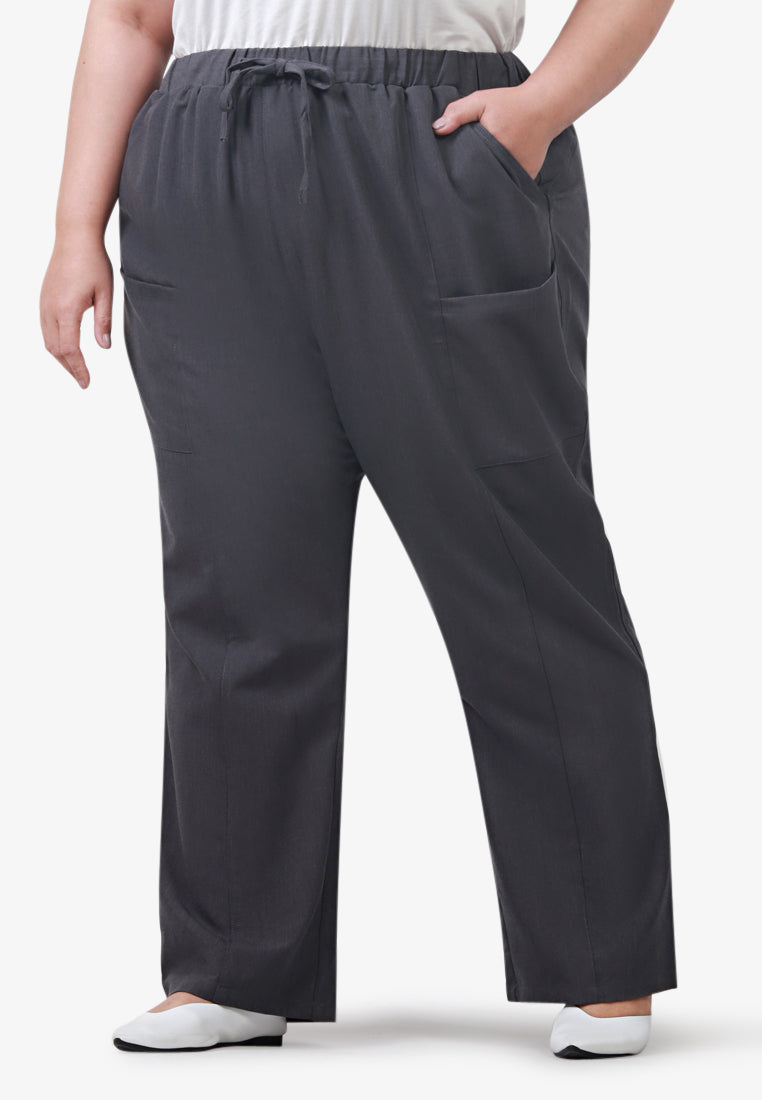 Parsons Plus Size Scrubs Long Pants - Dark Grey