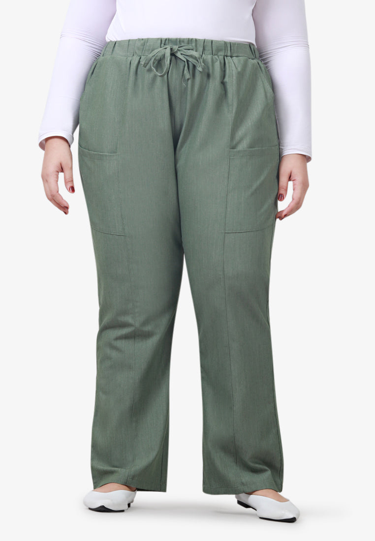 Parsons Plus Size Scrubs Long Pants - Green