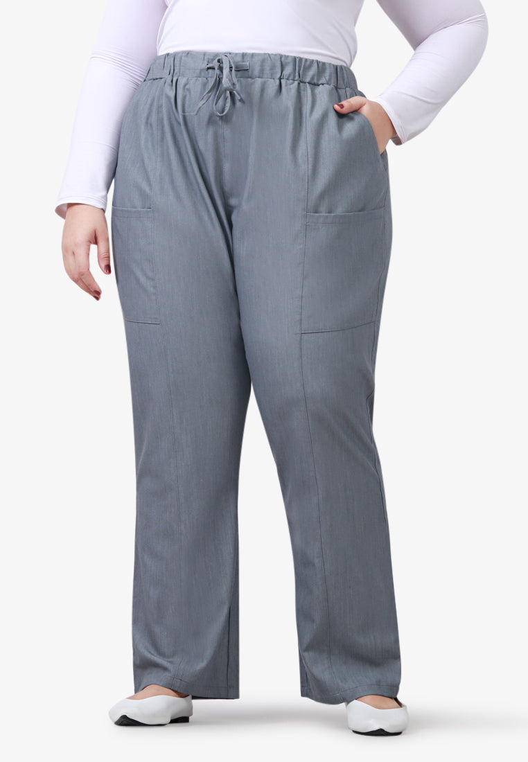 Parsons Plus Size Scrubs Long Pants - Light Grey