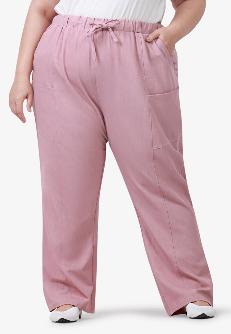 Parsons Plus Size Scrubs Long Pants - Pink