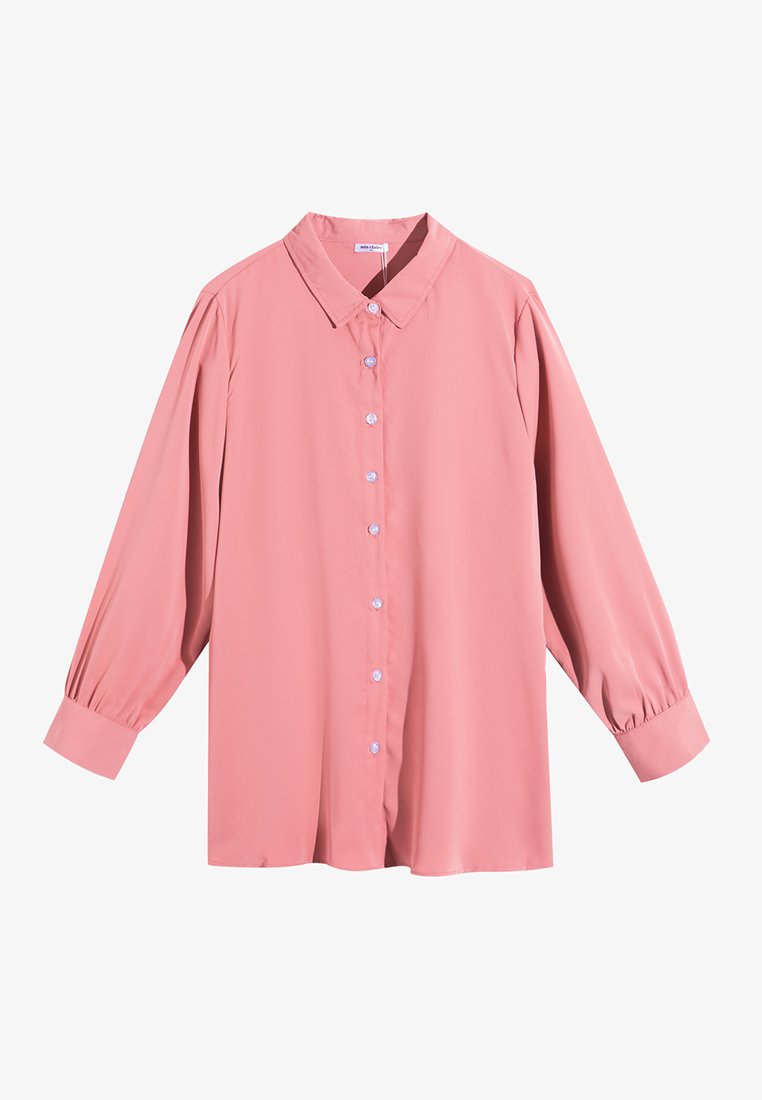 Perla Gathered Wrist Button Shirt - Peachy Pink