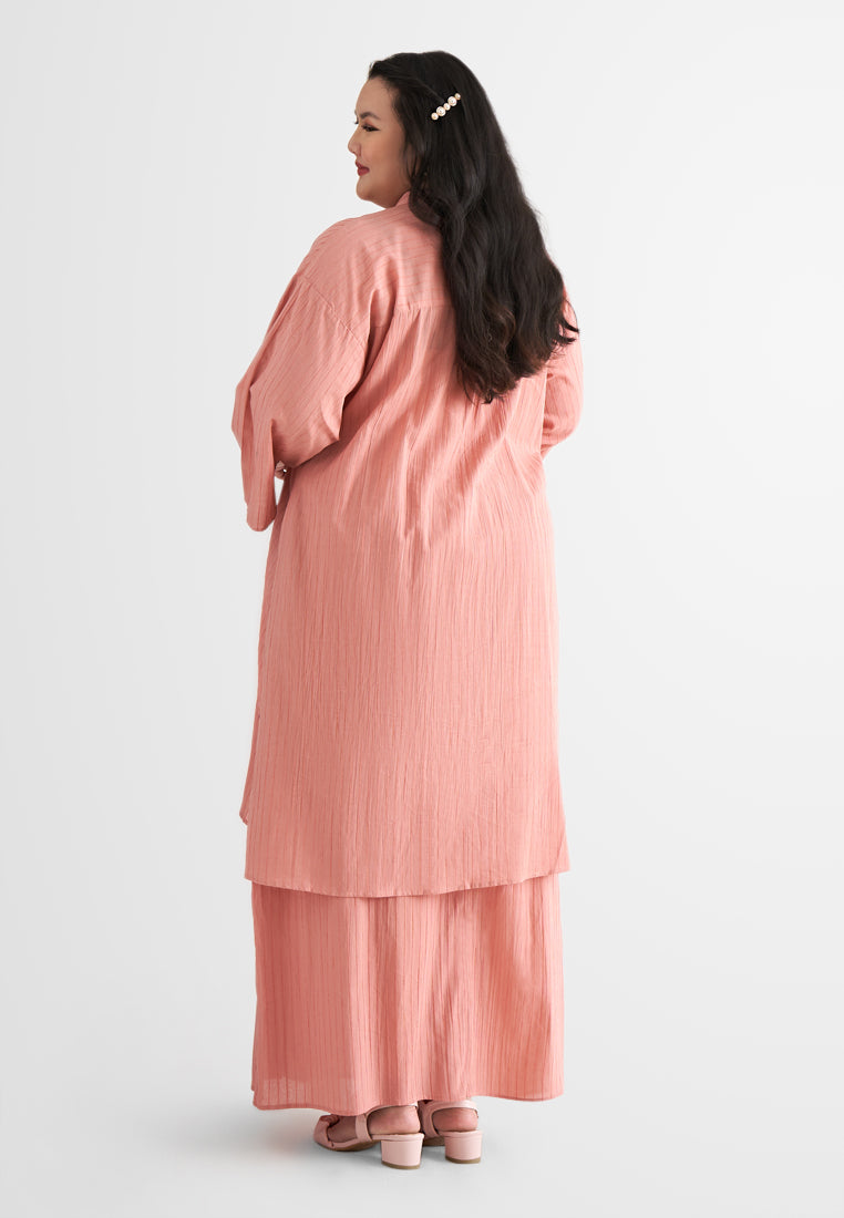 Radeya Cotton Front Pleat Skirt (Small Cutting) - Pink