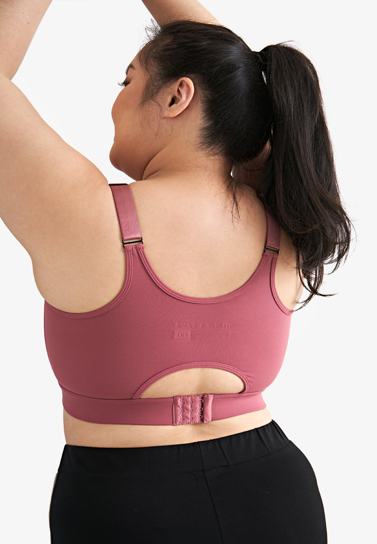 Robust Crop Top Style Sports Bra - Pink