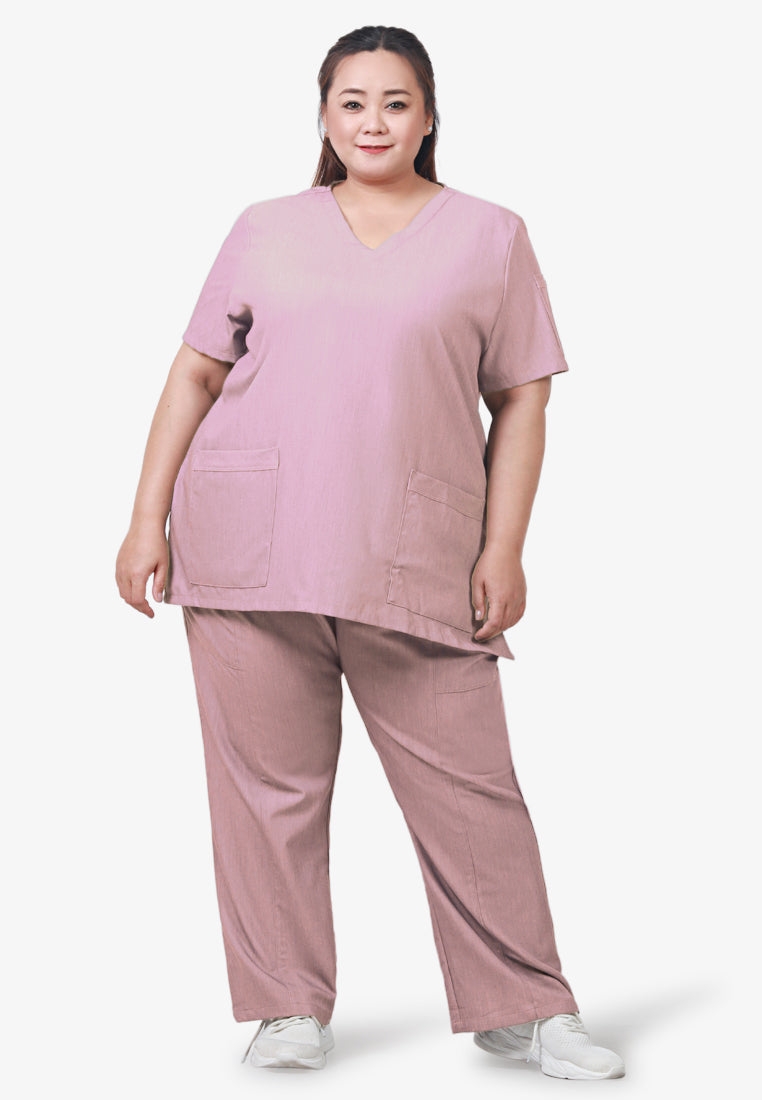 Scully Scrubs Short Sleeve Top - Pink