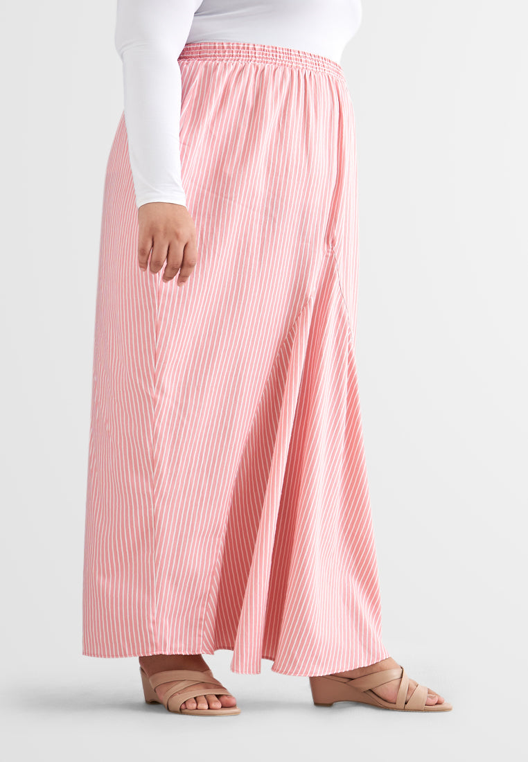 Simona Stripes Two-Way Skirt - Pink
