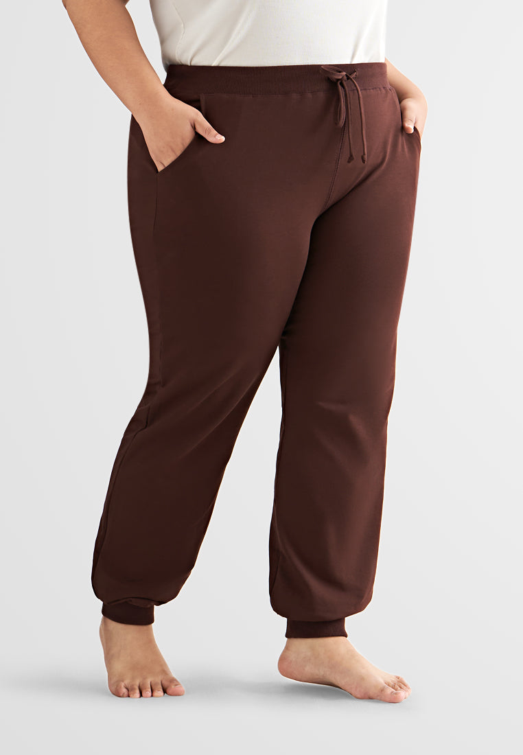 Sonica Active Cotton Jogger Pants - Dark Brown