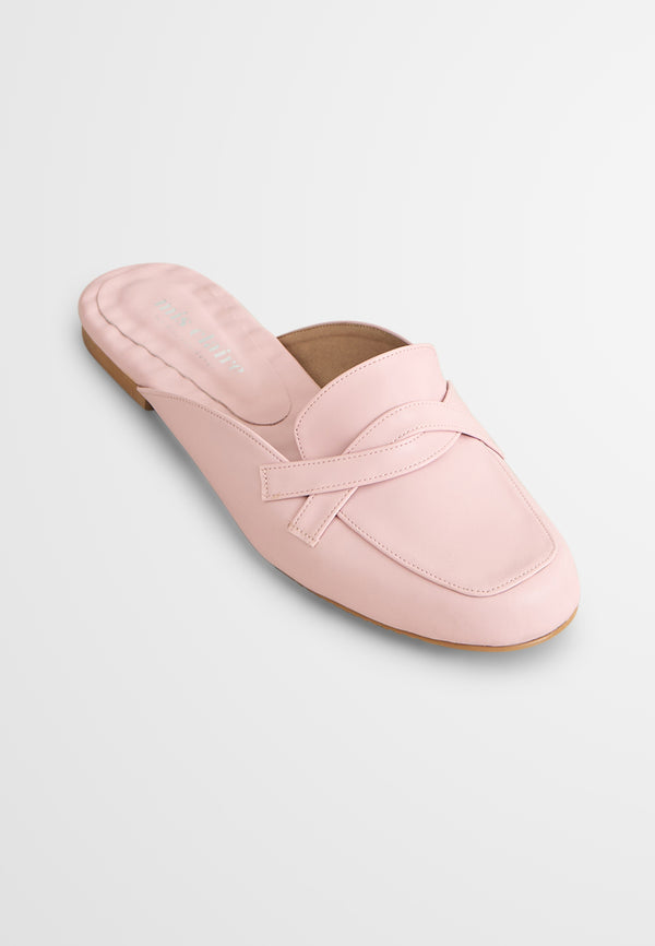 Sylvia Cute Slip On Loafers - Light Pink