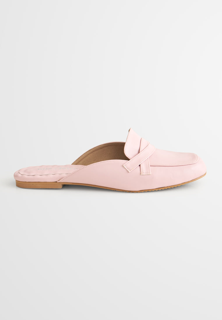 Sylvia Cute Slip On Loafers - Light Pink